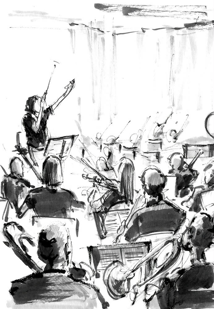 Dessin de l’orchestre